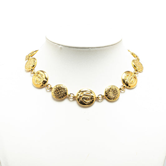 Gold Chanel Gold Plated Mademoiselle Cambon Necklace