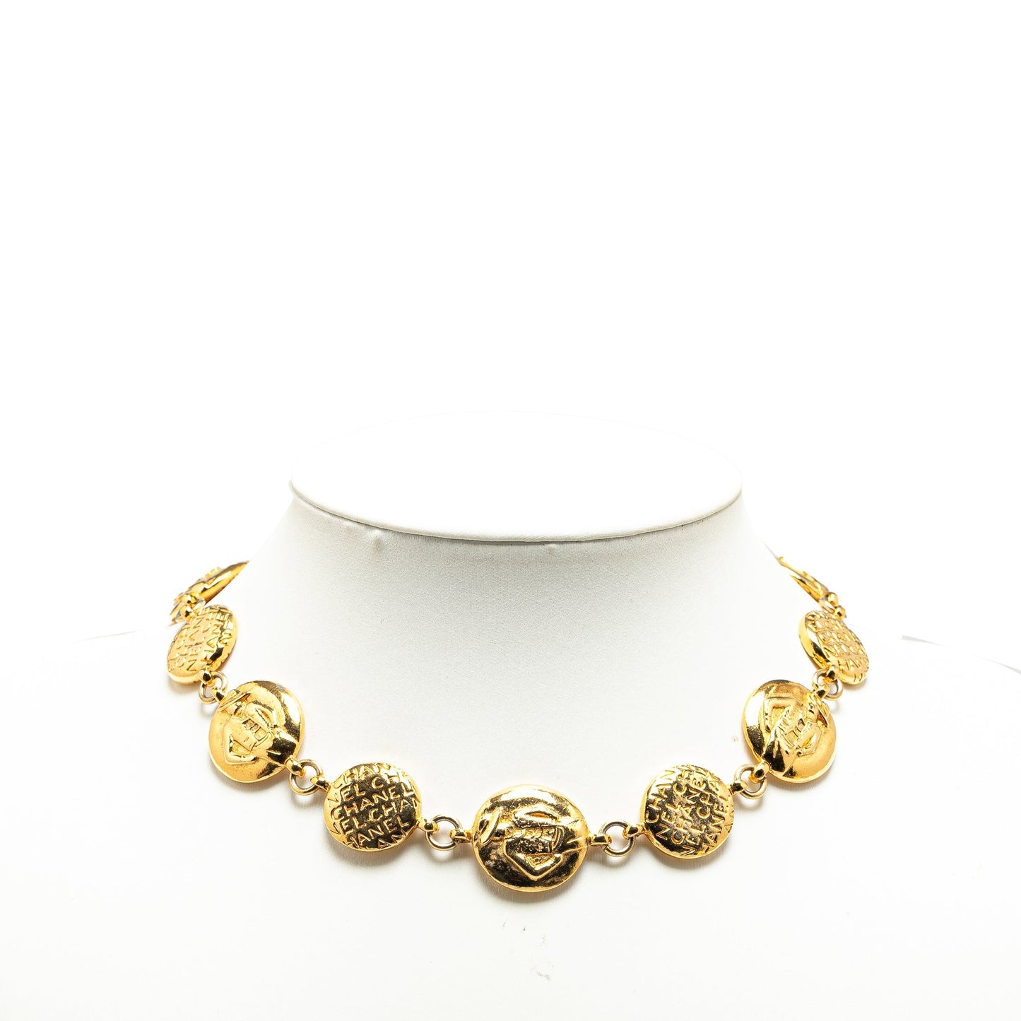 Gold Chanel Gold Plated Mademoiselle Cambon Necklace