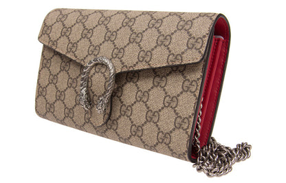 (WMNS) Gucci Dionysus Tiger Head Logo Canvas Chain Shoulder Messenger Bag Mini Red Classic 401231-KHNSN-8698
