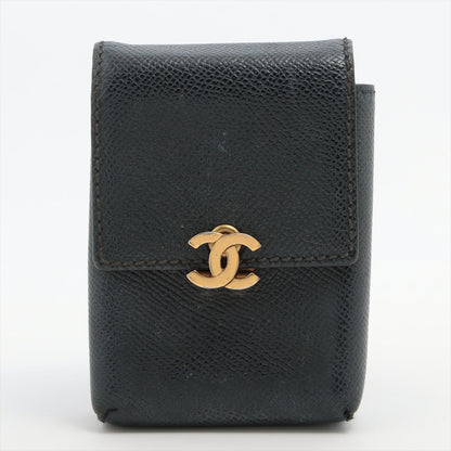 Chanel Coco Mark Caviarskin Cigarette Case Black