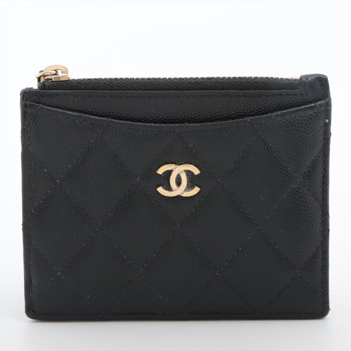 Chanel Matelasse Caviar Skin Coin Case Black