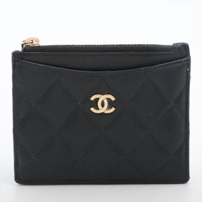 Chanel Matelasse Caviar Skin Coin Case Black