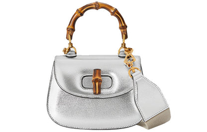 (WMNS) Gucci Bamboo 1947 Mini Bag 'Silver' 760246-1LD0G-8106