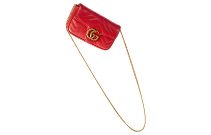 (WMNS) Gucci GG Marmont Matelasse Super Mini Bag 'Red' 476433-DTDHT-6832