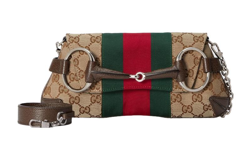 (WMNS) Gucci Horsebit Chain Small Shoulder Bag 'Being Ebony' 764339-FACM2-8747