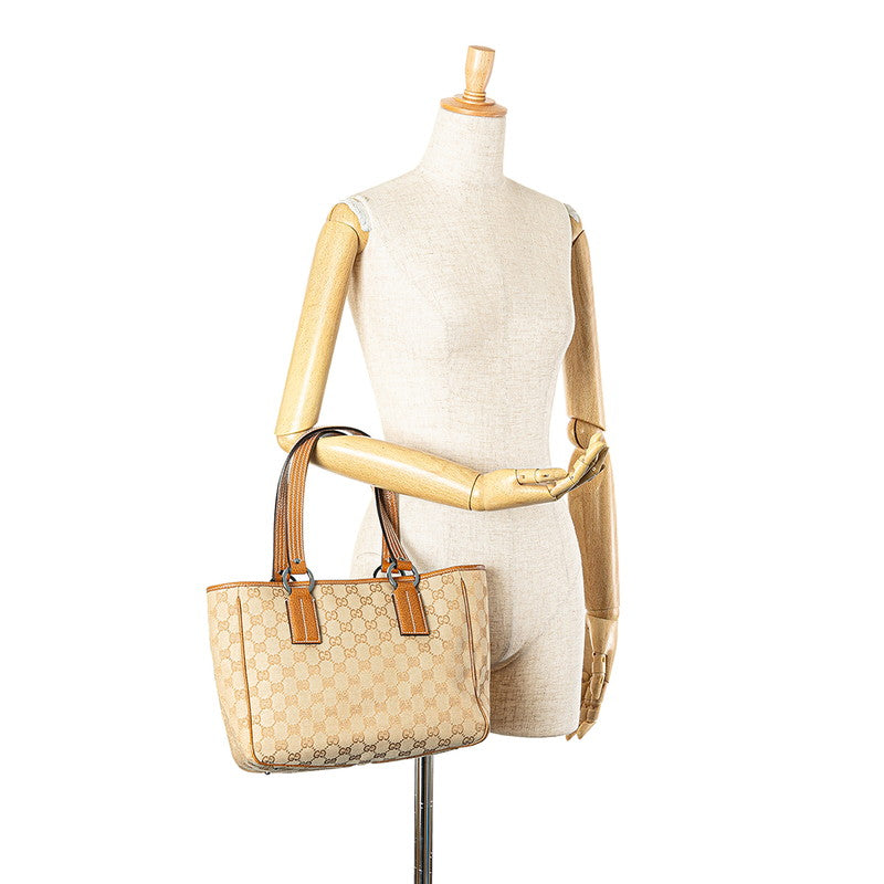 Gucci Canvas Leather Tote Bag 113019
