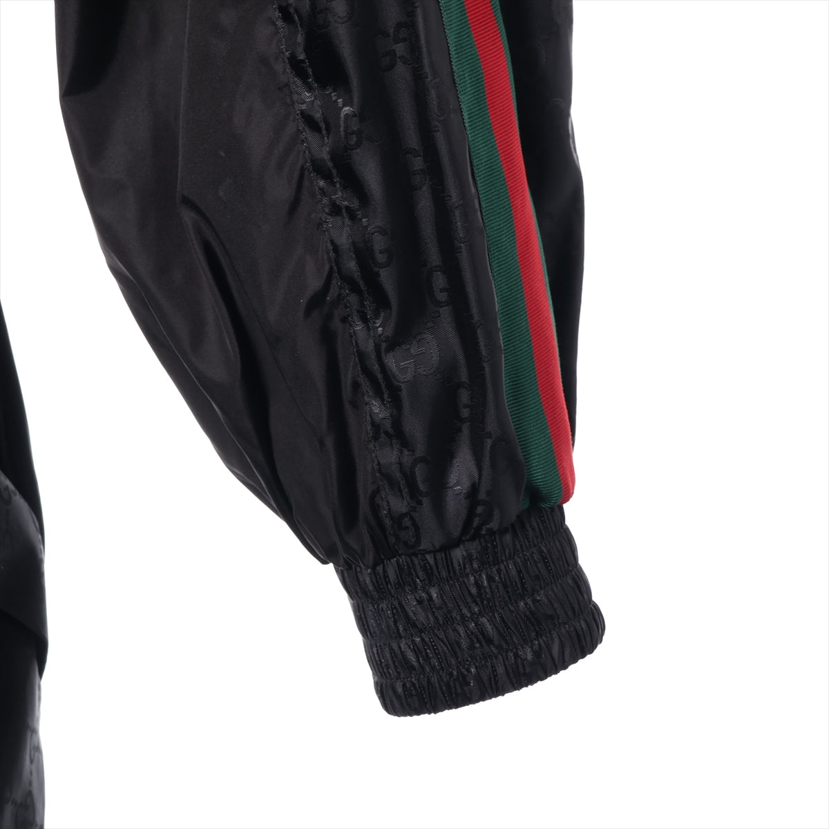 Gucci Cheryline Nylon Jacket 44 Men Black GG  Wind Breaker 618891