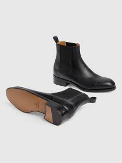 Gucci Buckle Ankle Boots Black