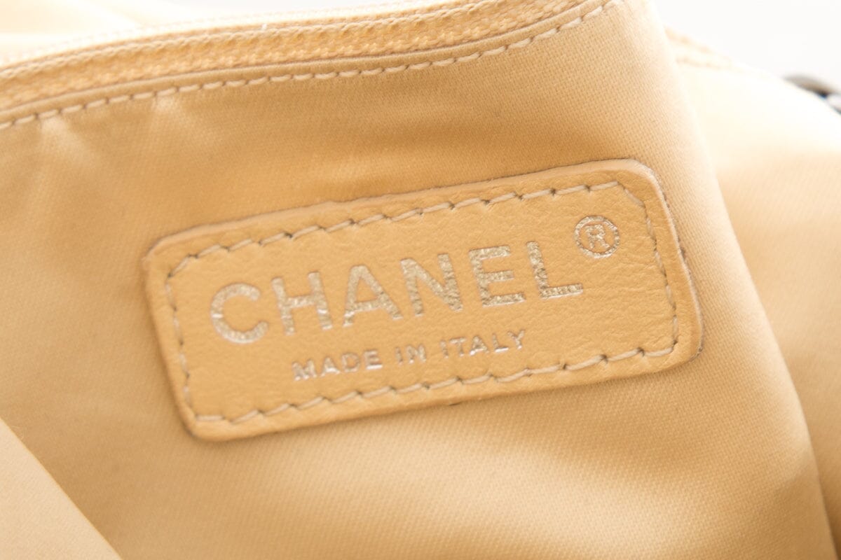Chanel 2006/2008 COCO MARK Gold Perforated Lambskin Handbag