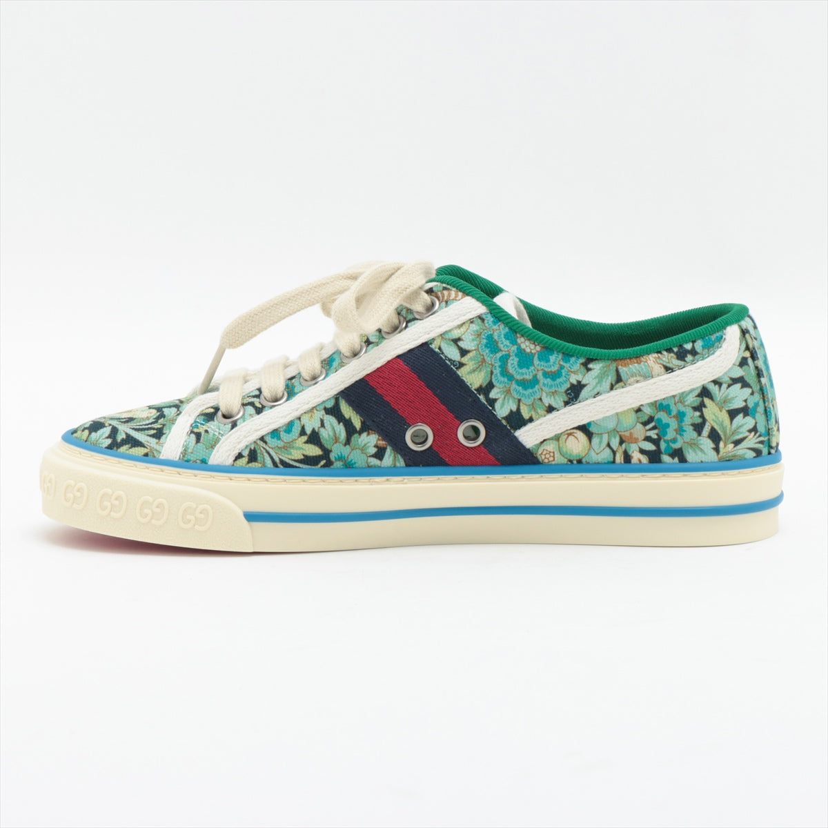 Gucci Canvas Trainers 34 Women's Green Tennis 1977 -