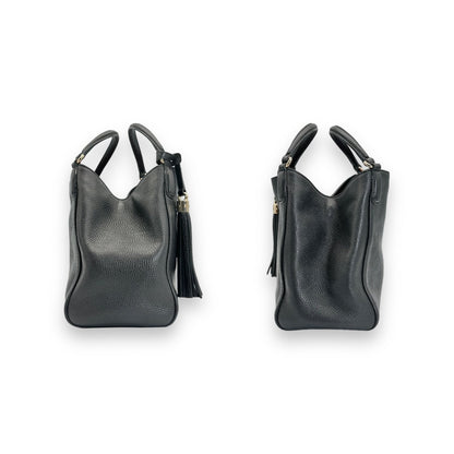 Gucci Black Pebbled Calfskin Small Soho Hobo