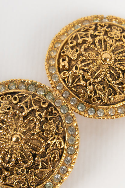 Boucles d'oreilles dores Chanel