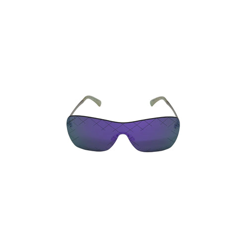 Chanel 4215 CC Shield Quilting Runway Sunglasses Silver Purple