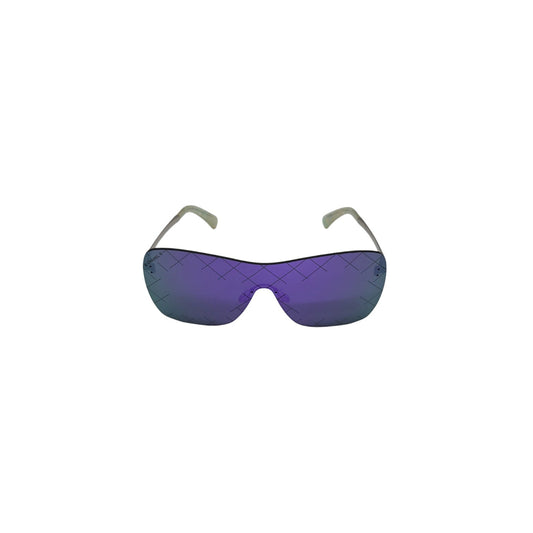 Chanel 4215 CC Shield Quilting Runway Sunglasses Silver Purple