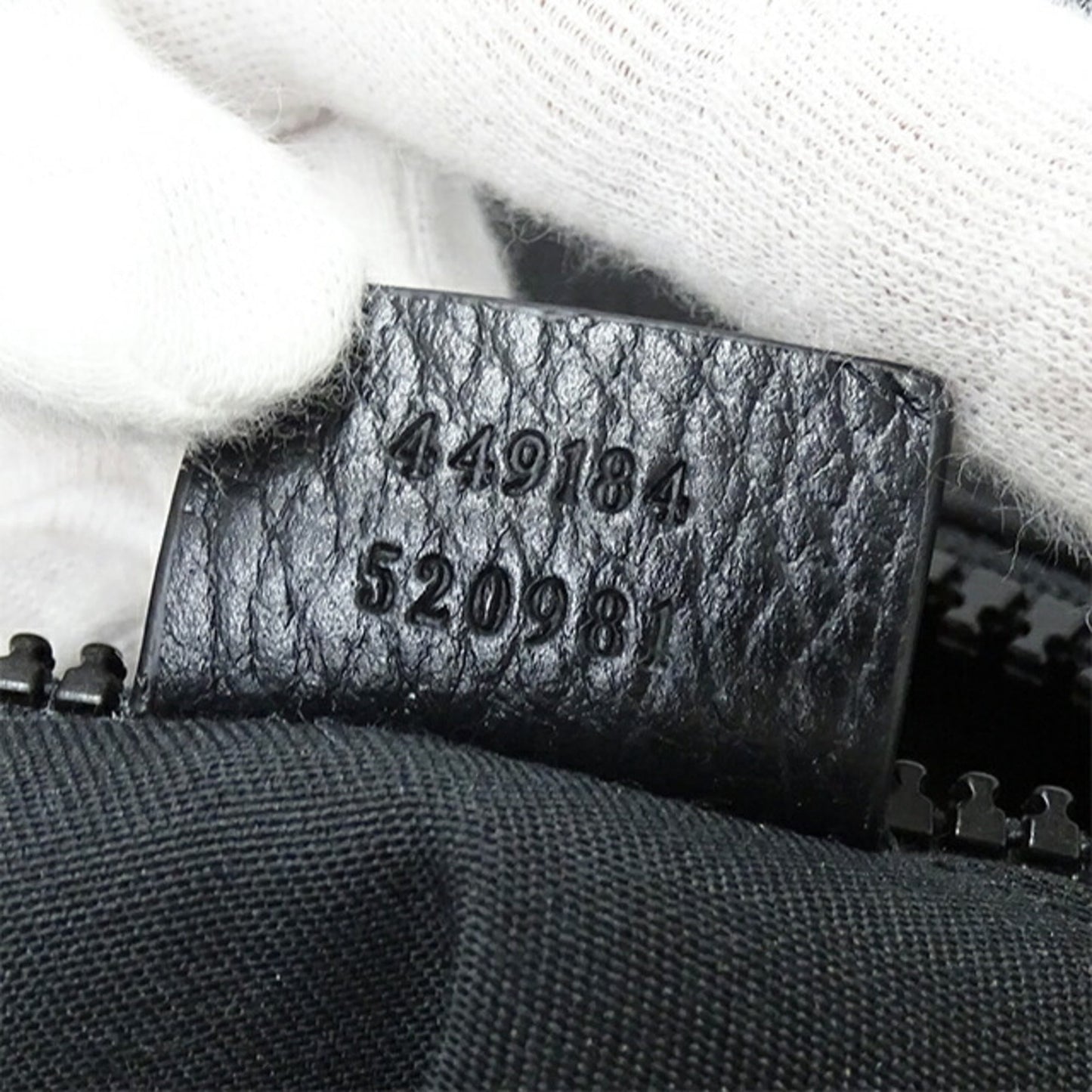 GUCCI bag men's shoulder nylon black 449184