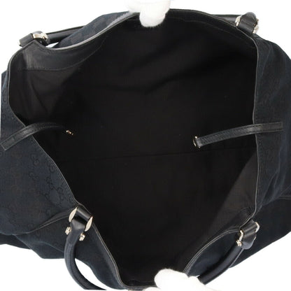 GUCCI Abbey GG Campus Shoulder Bag Canvas Black Women's