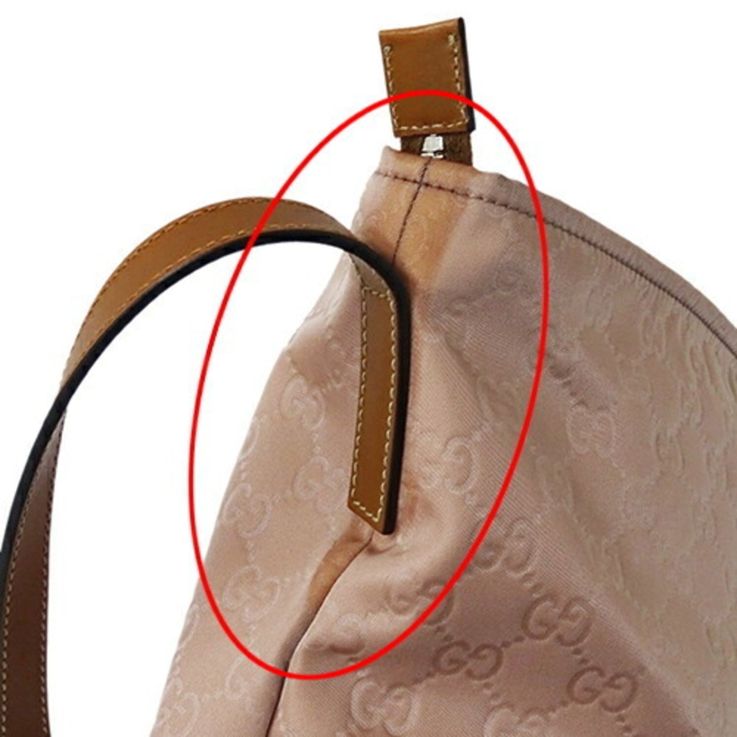 GUCCI bag ladies shoulder GG nylon pink 308840
