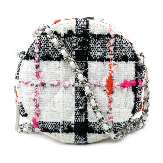 Chanel Sac Classic en tweed blanc