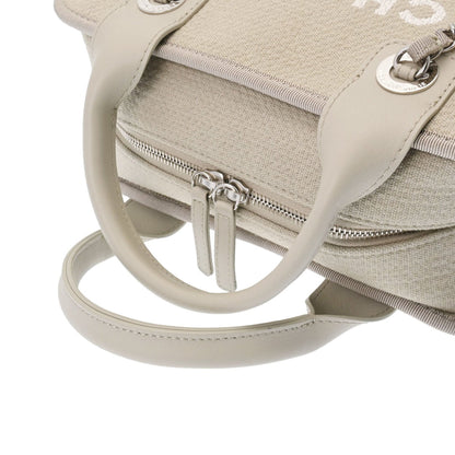 Chanel Sac Deauville en toile gris