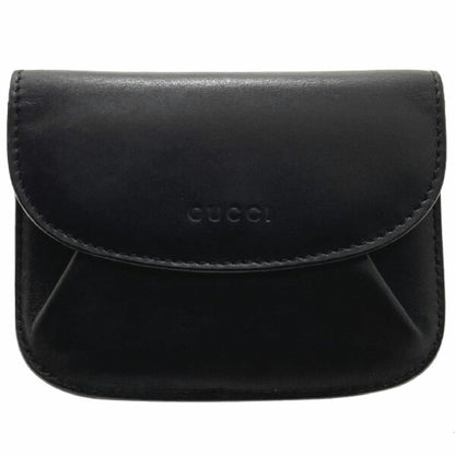 GUCCI 95971 1502 Women's Leather Coin Purse/coin Case Black