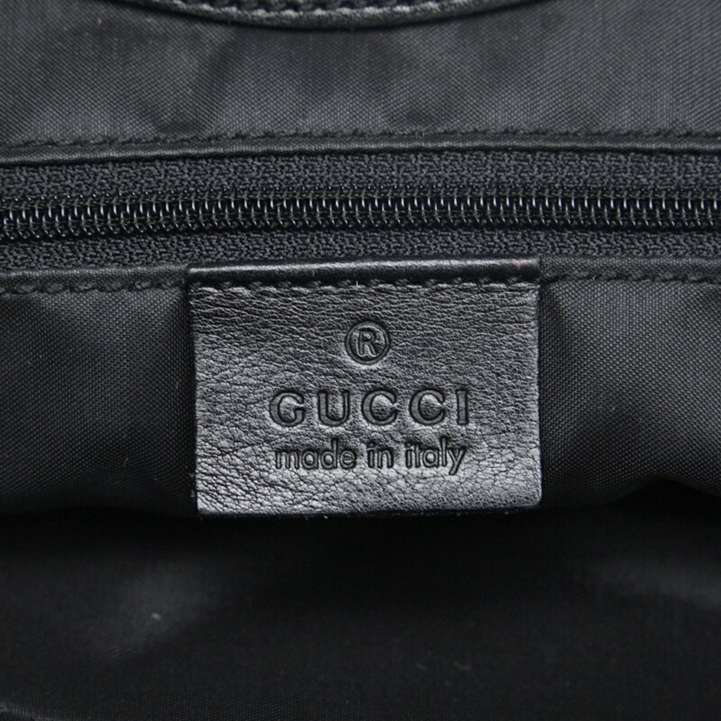 GUCCI Bamboo One Shoulder Bag 001 3244 Black Leather Women's