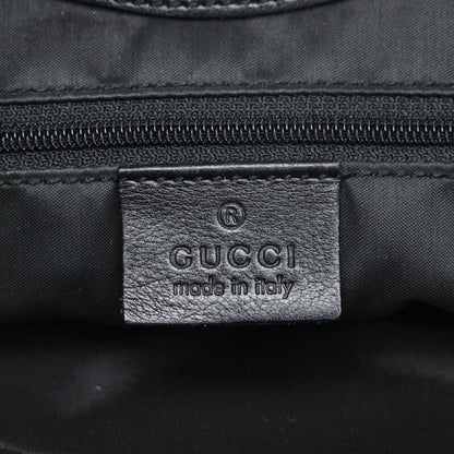 GUCCI Bamboo One Shoulder Bag 001 3244 Black Leather Women's