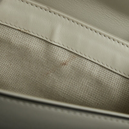 GUCCI Bamboo Duonissos Handbag Shoulder Bag White Multicolor Leather Women's