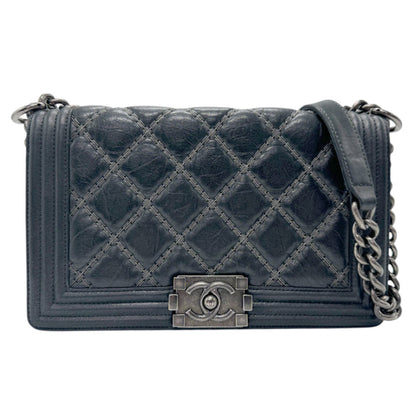 Chanel Sac Boy en cuir noir