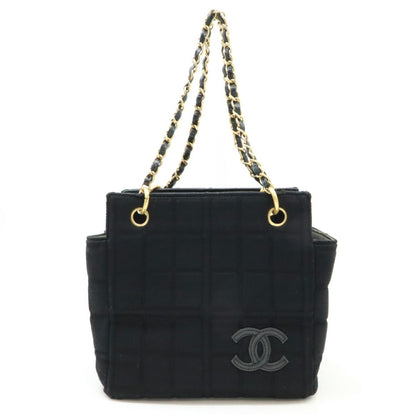 Chanel Sac Chain Tote en coton noir