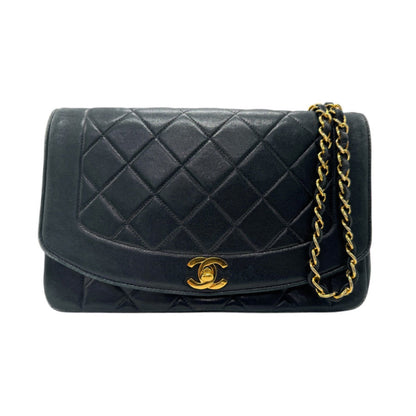 Chanel Sac Diana en cuir bleu