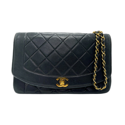 Chanel Sac Diana en cuir bleu