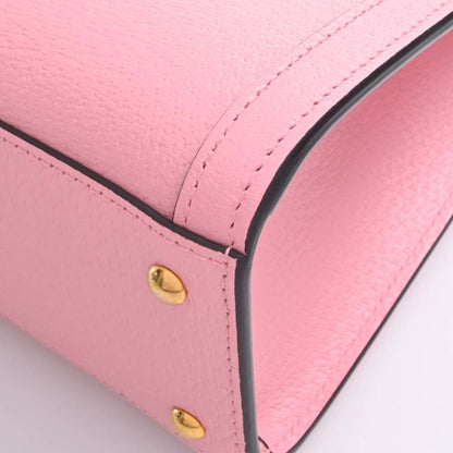 GUCCI Bamboo Leather Double G Diana 3WAY Tote Bag 702732 Pink Ladies