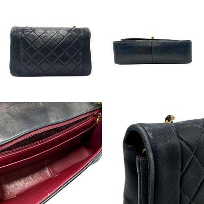 Chanel Sac Diana en cuir bleu