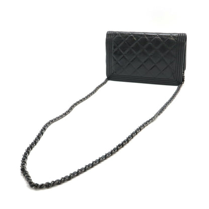 Chanel Sac Boy en cuir noir