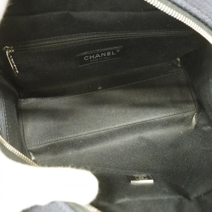 Chanel Sac Deauville en toile noir
