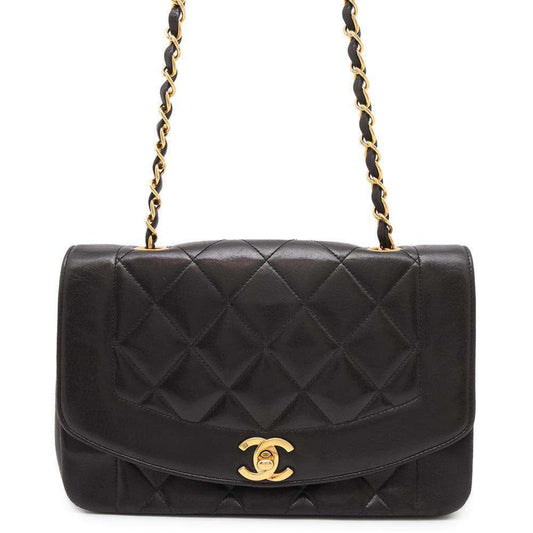 Chanel Sac Diana en cuir noir