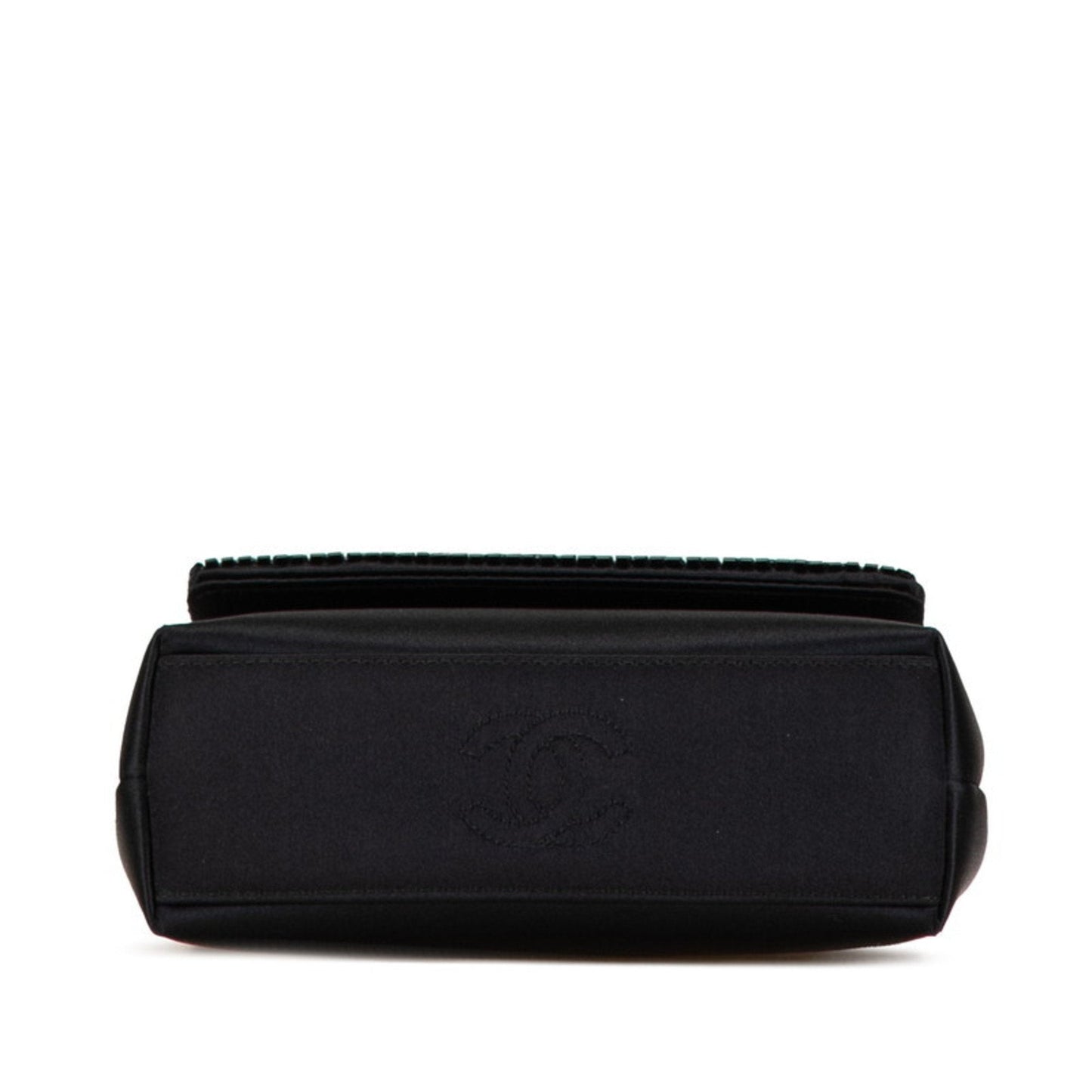 Chanel Sac Square en satin noir
