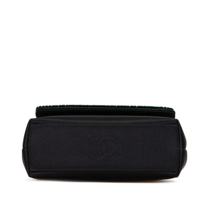 Chanel Sac Square en satin noir