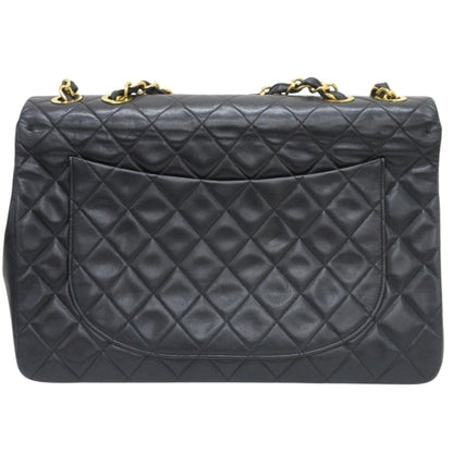 Chanel Sac Single Flap en cuir noir