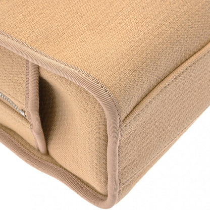 Chanel Sac Deauville en toile beige