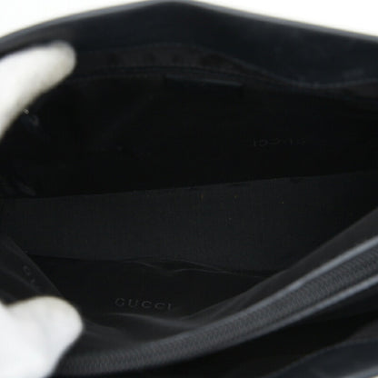 GUCCI Bamboo Handbag Tote Bag 0021016 Black Leather Ladies