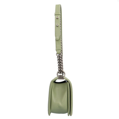 Chanel Sac Boy en cuir vert