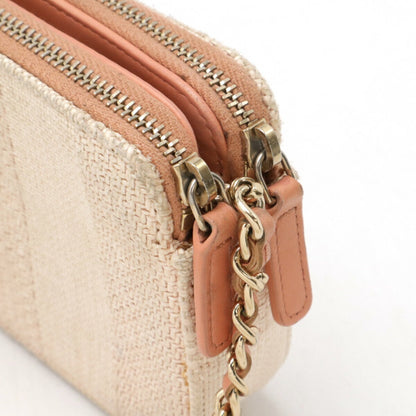 Chanel Sac Deauville en toile rose