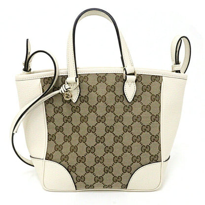 GUCCI bag handbag shoulder GG canvas 449241 white beige