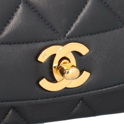 Chanel Sac Diana en cuir bleu