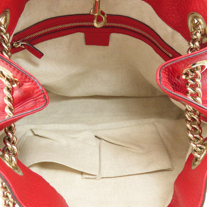 GUCCI 308982 Chain Shoulder Soho Tote Bag Leather Women's