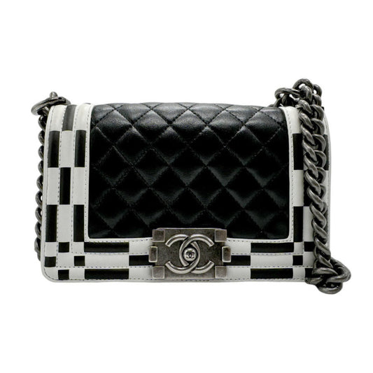Chanel Sac Boy en cuir noir