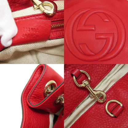 GUCCI 308982 Chain Shoulder Soho Tote Bag Leather Women's