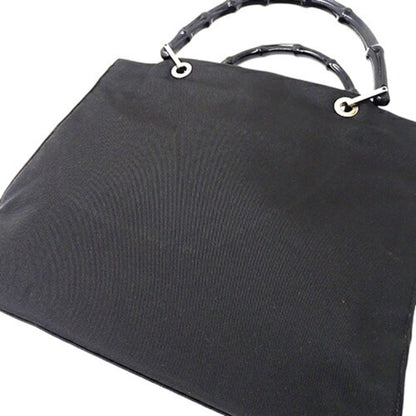 GUCCI Bag Ladies Bamboo Handbag Nylon Black 002 1010