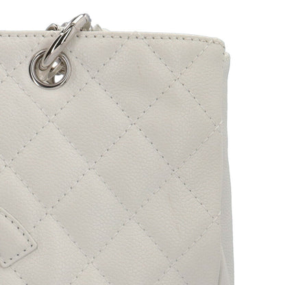 Chanel Sac GST en cuir caviar blanc